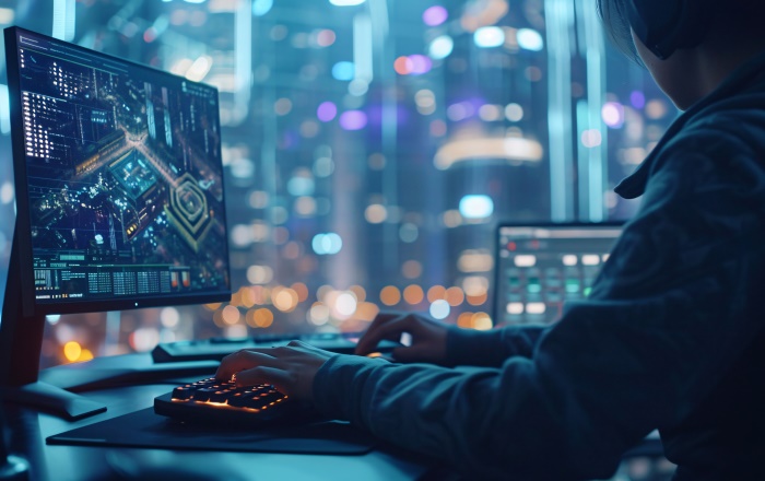 Person working on computer